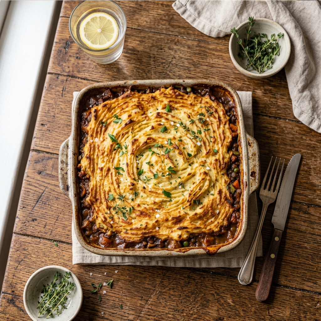 Smoky Tempeh & Lentil Shepherd's Pie
